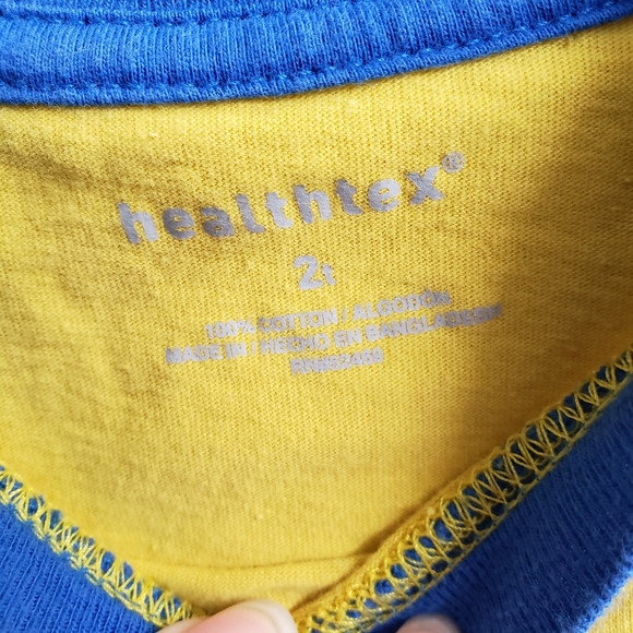 💕 Healthtex Short Sleeves Yellow Tee Size 2T - Picture 7 of 12
